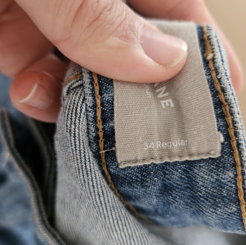 Everlane Straight Leg Jeans in Classic Blue - Picture 6 of 8